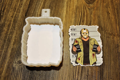 Murder Club Mugshots: Scary Movie Inspired Characters Cardstock Silicone Mold, Aroma Bead Molds