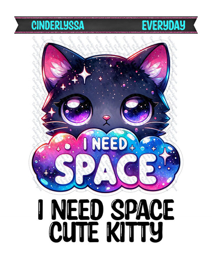 I Need Space Cute Kitty Cardstock Silicone Mold, Aroma Bead Molds, Premium Cardstock Images