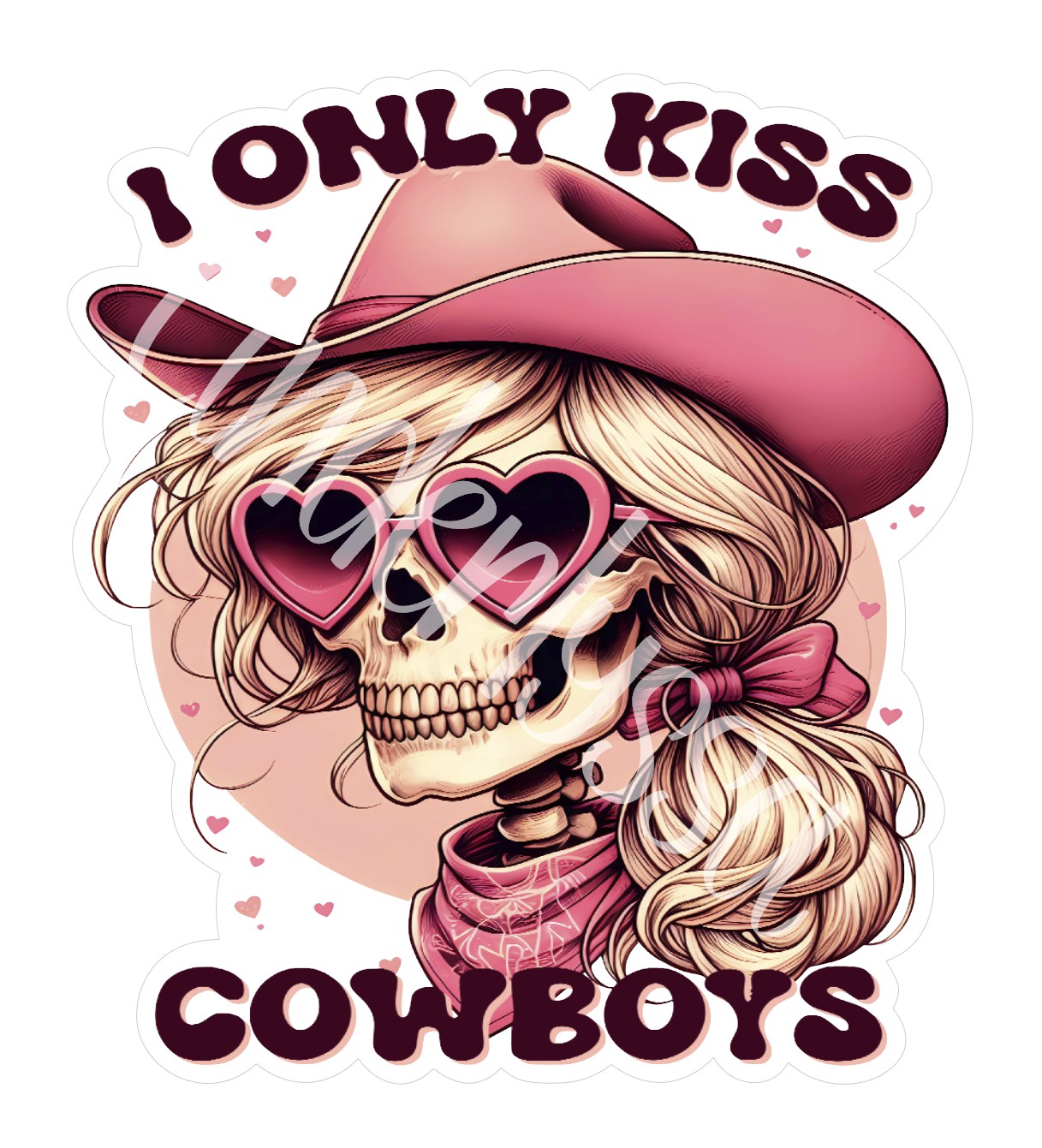 I Only Kiss Cowboys Valentine Skeleton Cardstock Silicone Mold, Aroma Bead Molds, Premium Cardstock Images