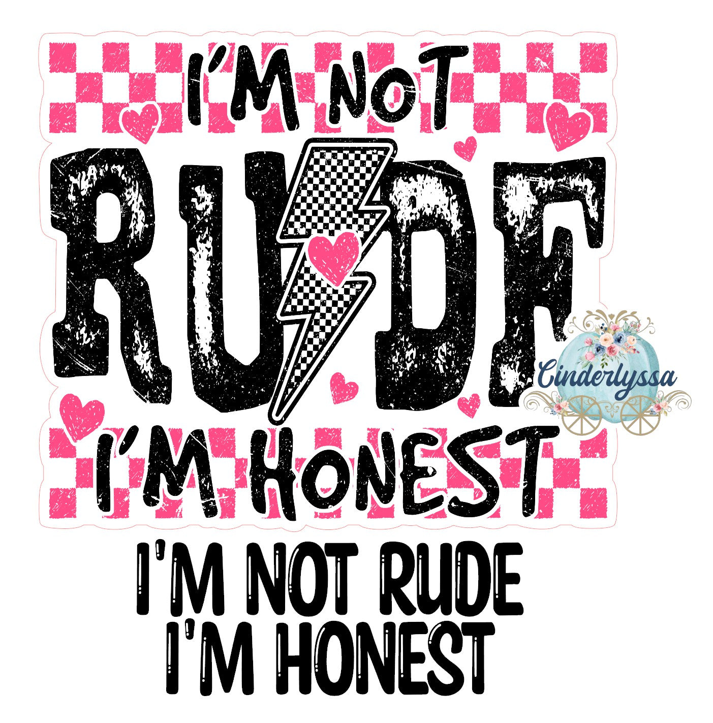 I'm Not Rude I'm Honest Cardstock Silicone Mold, Aroma Bead Molds, Car Freshies,Premium Cardstock Images