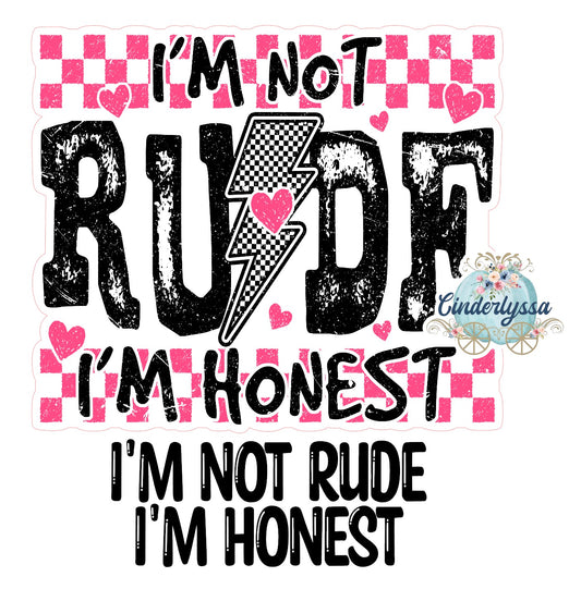 I'm Not Rude I'm Honest Cardstock Silicone Mold, Aroma Bead Molds, Car Freshies,Premium Cardstock Images