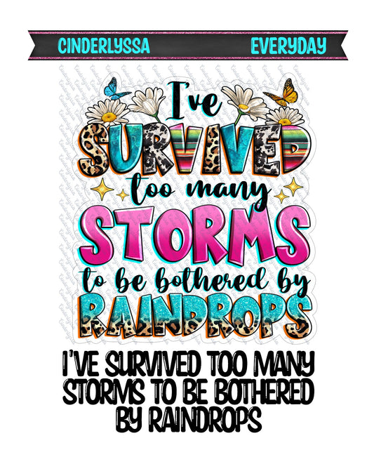 I've Survived Too Many Storms To Be Bothered By Raindrops Cardstock Silicone Mold, Aroma Bead Molds, Premium Cardstock Images