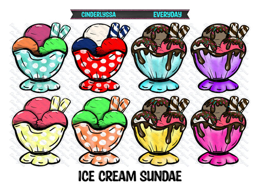 Ice Cream Sundae & Sherbet in Bowl Cardstock Silicone Mold, for aroma bead freshies, Premium Cardstock Images