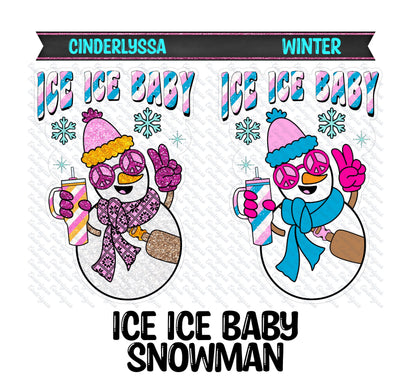 Ice Ice Baby Snowman Cardstock Silicone Mold, Aroma Bead Molds, Premium Cardstock Images