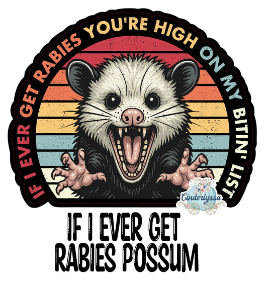 If I Ever Get Rabies Possum Cardstock Silicone Mold, Aroma Bead Molds, Premium Cardstock Images