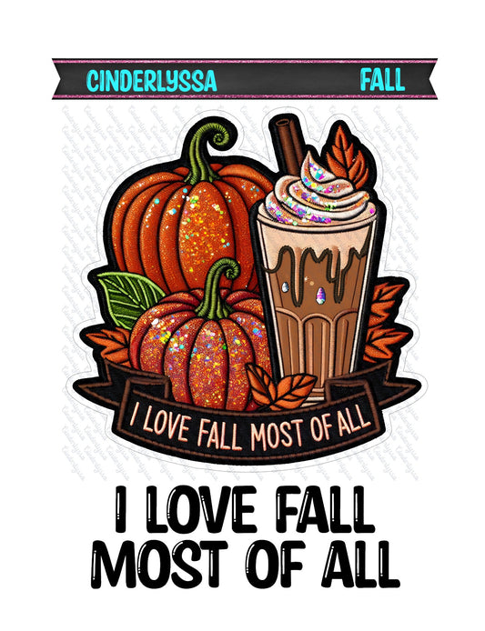 I Love Fall Most Of All Cardstock Silicone Mold, Aroma Bead Molds, Car Freshies, Premium Cardstock Images
