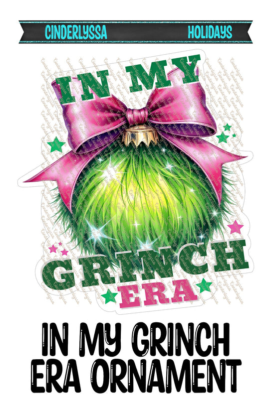 In My Grinch Era Ornament Cardstock Silicone Mold, Aroma Bead Molds, Car Freshies, Premium Cardstock Images