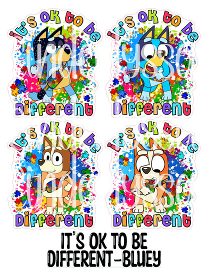 Bluey: It's Ok To Be Different Cardstock Silicone Mold, Aroma Bead Molds, Premium Cardstock Images