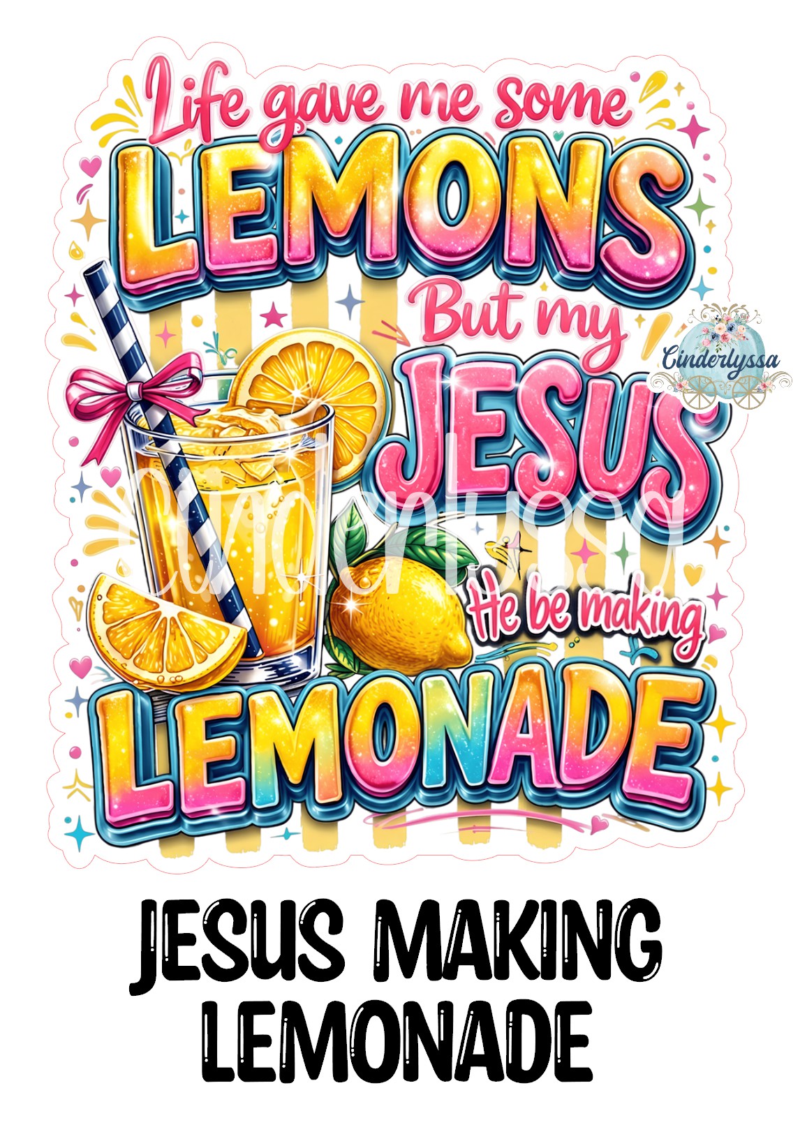 Jesus Making Lemonade Cardstock Silicone Mold, Aroma Bead Molds, Premium Cardstock Images