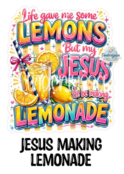 Jesus Making Lemonade Cardstock Silicone Mold, Aroma Bead Molds, Premium Cardstock Images