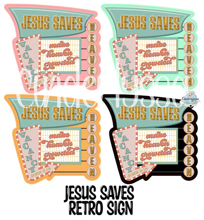 Jesus Saves Retro Sign Cardstock Silicone Mold, Aroma Bead Molds, Premium Cardstock Images