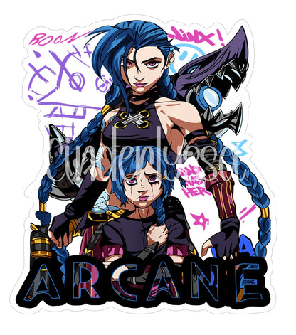 Jinx Arcane League Of Legends: Anime/Video Game Cardstock Silicone Mold, Aroma Bead Molds, Premium Cardstock Images