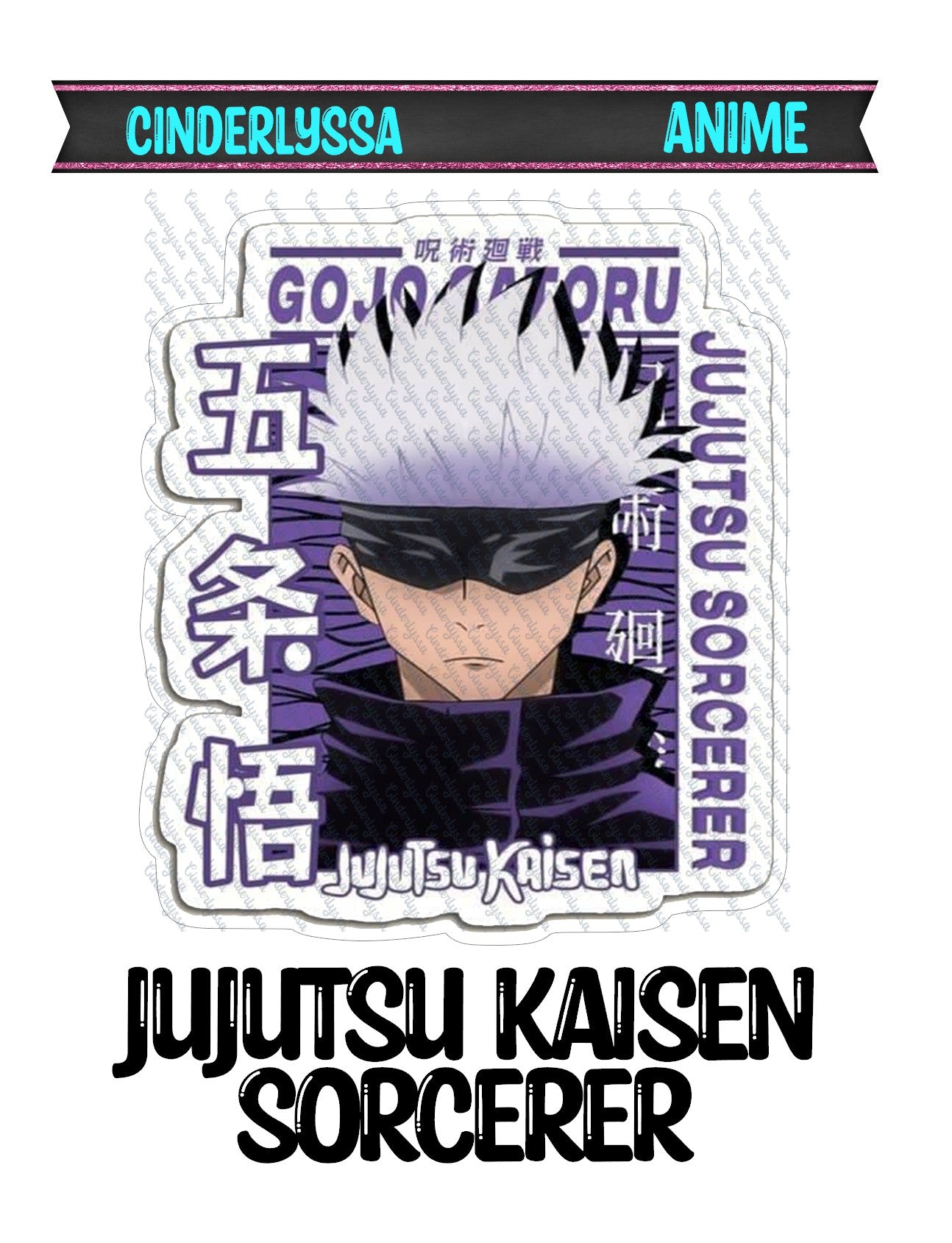 Jujutsu Kaisen Sorcerer: Anime Cardstock Silicone Mold, Aroma Bead Molds, Premium Cardstock Images