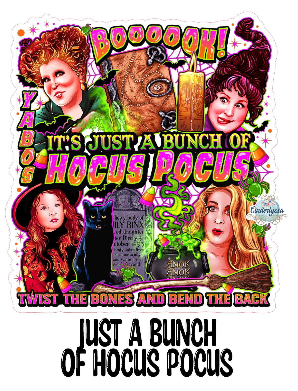 Just A Bunch of Hocus Pocus - Movie Inspired Cardstock Silicone Mold, Aroma Bead Molds, Premium Cardstock Images