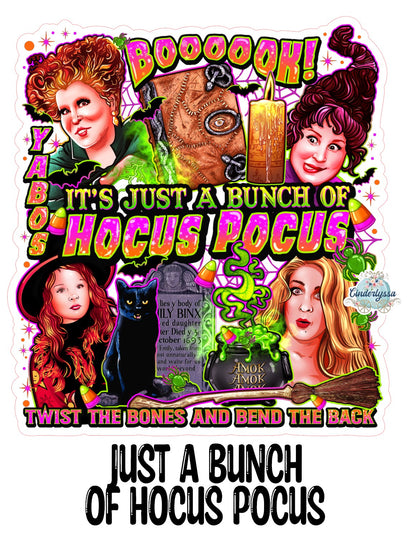 Just A Bunch of Hocus Pocus - Movie Inspired Cardstock Silicone Mold, Aroma Bead Molds, Premium Cardstock Images