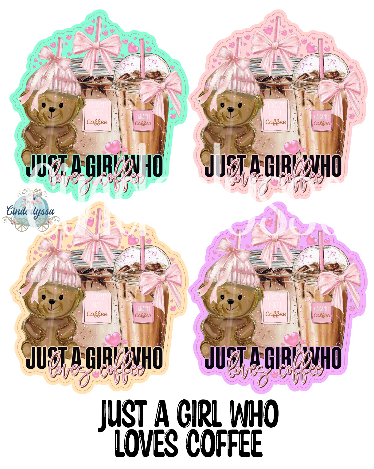 Just a Girl Who Loves Coffee Cardstock Silicone Mold, Aroma Bead Molds, Car Freshies, Premium Cardstock Images