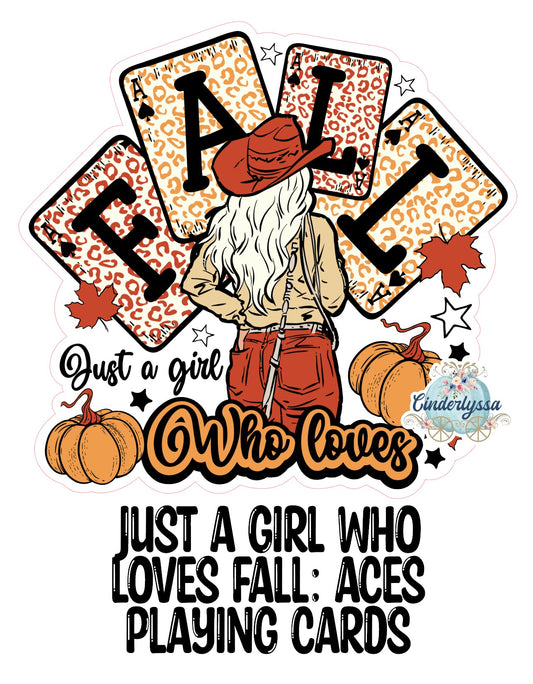 Just A Girl Who Loves Fall: Aces Playing Cards Cardstock Silicone Mold, Aroma Bead Molds, Premium Cardstock Images