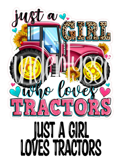 Just a Girl Who Loves Tractors Cardstock Silicone Mold, Aroma Bead Molds, Premium Cardstock Images
