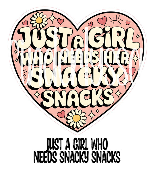 Just a Girl Who Needs Her Snacky Snacks Cardstock Silicone Mold, Aroma Bead Molds, Premium Cardstock Images