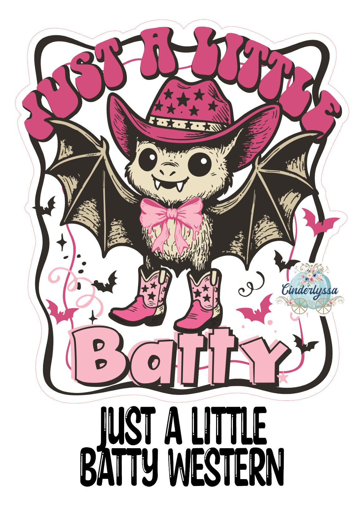 Just a Little Batty Western Cardstock Silicone Mold, Aroma Bead Molds, Car Freshies, Premium Cardstock Images