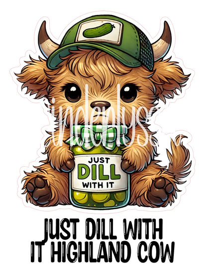 Just Dill With It Highland Cow Cardstock Silicone Mold, Aroma Bead Molds, Premium Cardstock Images