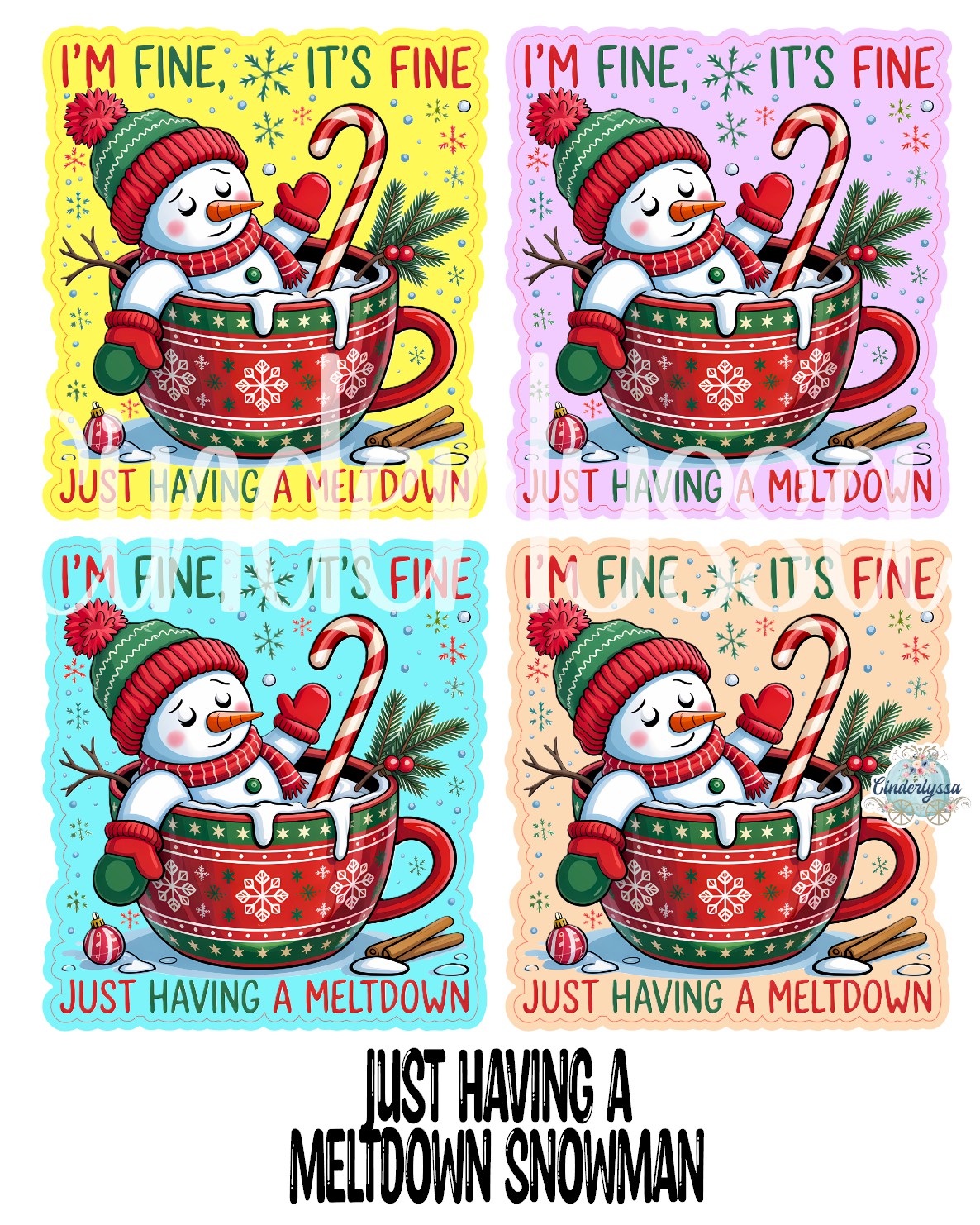 Just Having A Meltdown Snowman Cardstock Silicone Mold, Aroma Bead Molds, Car Freshies, Premium Cardstock Images