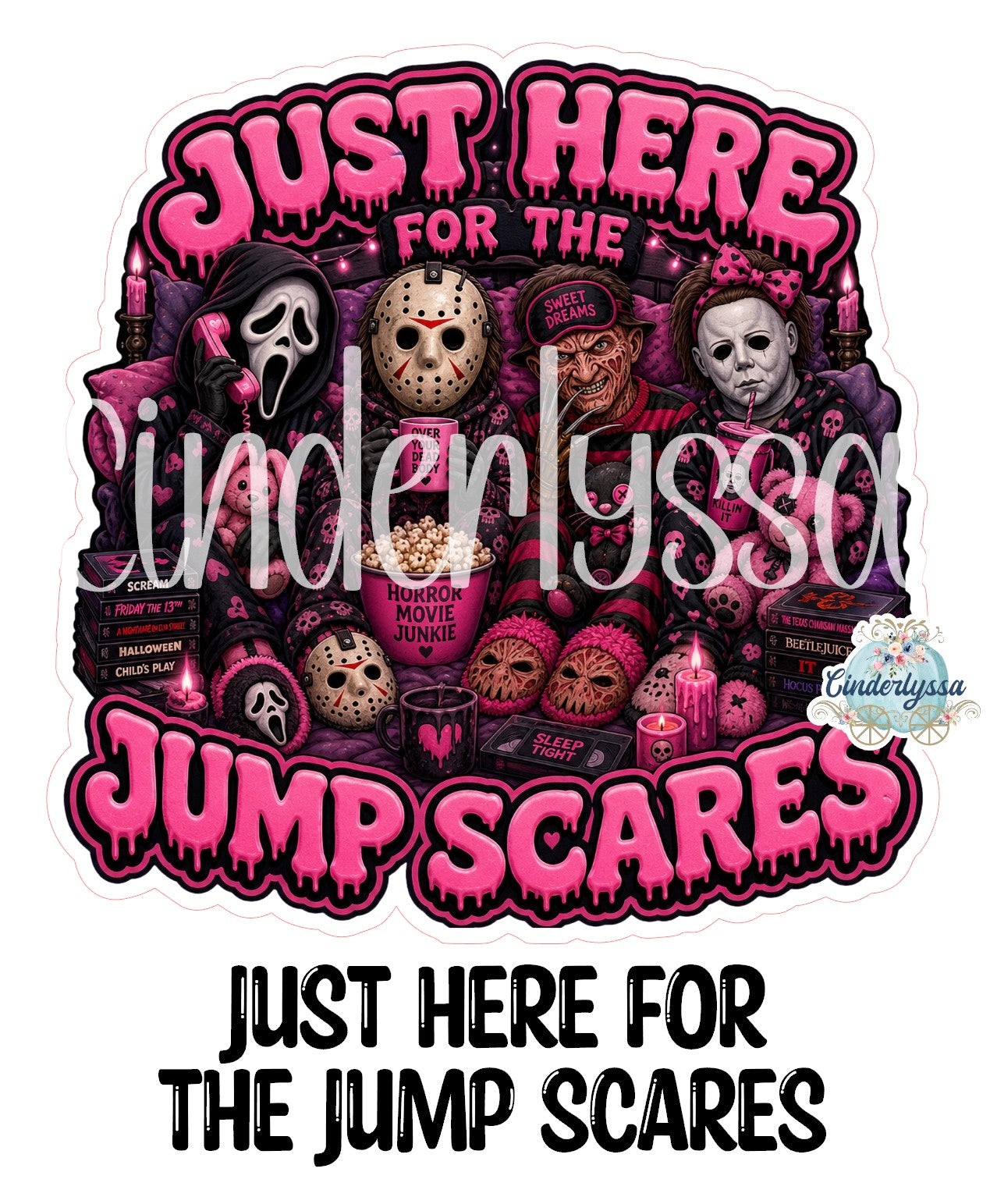Just Here For The Jump Scares Cardstock Silicone Mold, Aroma Bead Molds, Premium Cardstock Images
