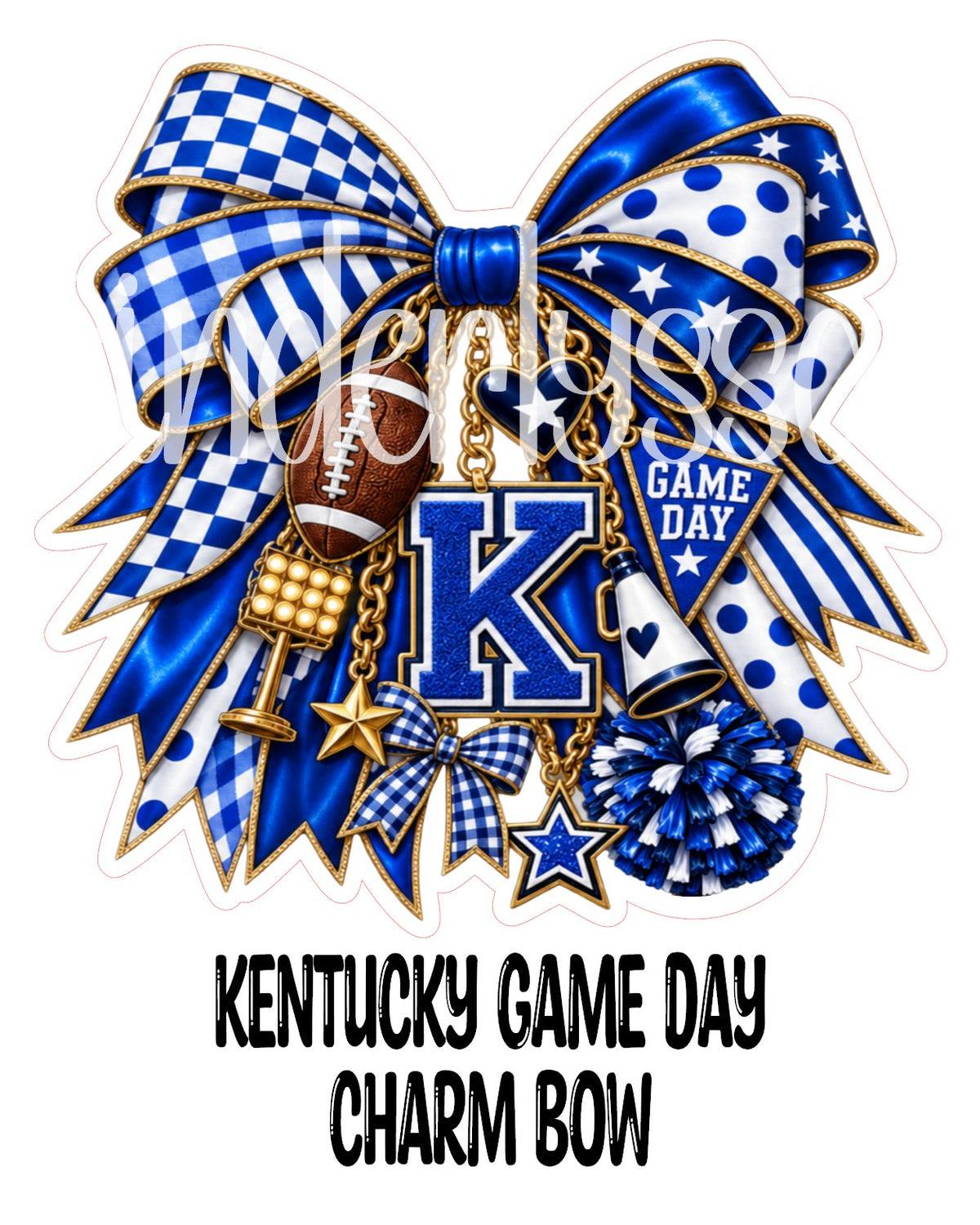 Kentucky Game Day Charm Bow Cardstock Silicone Mold, Aroma Bead Molds, Premium Cardstock Images