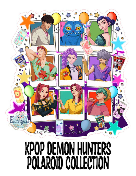 KPOP Demon Hunters Polaroid Collection Cardstock Silicone Mold, Aroma Bead Molds, Premium Cardstock Images