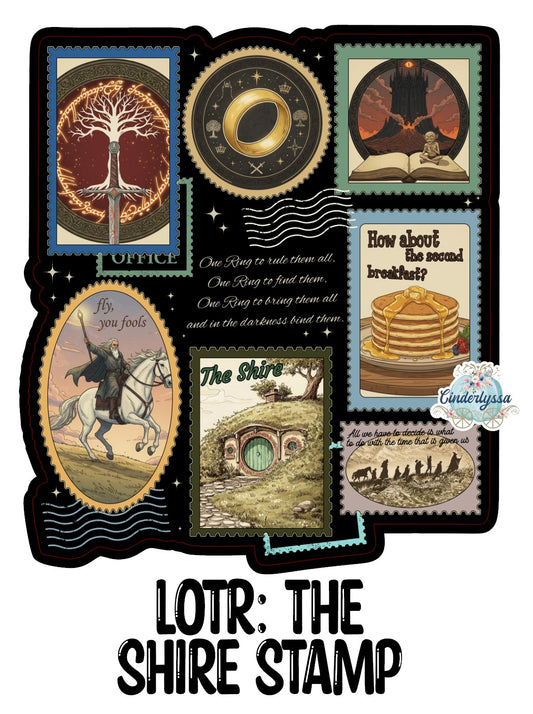 LOTR: The Shire Stamp - Lord of the Rings Movie Inspired Cardstock Silicone Mold, Aroma Bead Molds,Car Freshener Mold,Premium Cardstock Images