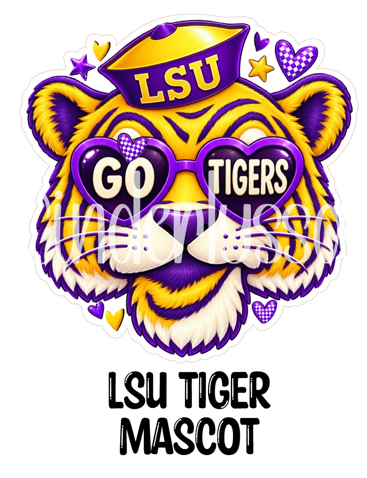 LSU Tigers Mascot Cardstock Silicone Mold, Aroma Bead Molds, Premium Cardstock Images