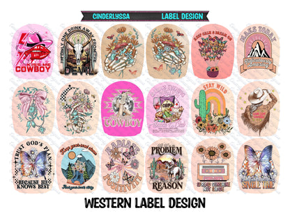 Label Design: Western Cardstock Silicone Mold, Aroma Bead Molds, Car Freshies, Premium Cardstock Images