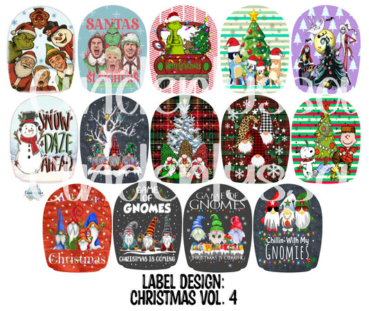 Label Design: Christmas Vol. 4 Cardstock Silicone Mold, Aroma Bead Molds, Car Freshies, Premium Cardstock Images