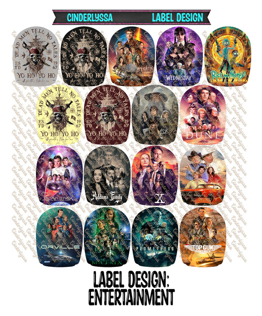 Label Design: Entertainment Cardstock Silicone Mold, Aroma Bead Molds, Car Freshies, Premium Cardstock Images