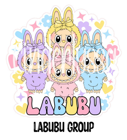 Labubu Group Cardstock Silicone Mold, Aroma Bead Molds, Premium Cardstock Images