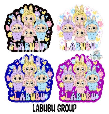 Labubu Group Cardstock Silicone Mold, Aroma Bead Molds, Premium Cardstock Images