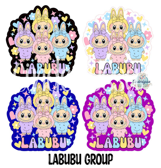 Labubu Group Cardstock Silicone Mold, Aroma Bead Molds, Premium Cardstock Images