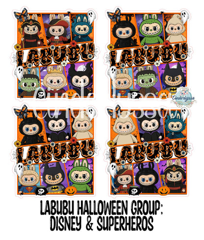 Labubu Halloween Group Cardstock Silicone Mold, Aroma Bead Molds, Premium Cardstock Images