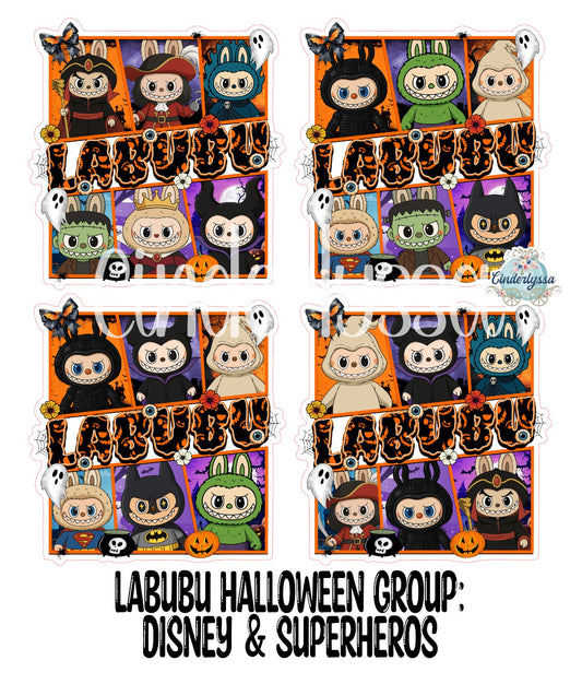 Labubu Halloween Group Cardstock Silicone Mold, Aroma Bead Molds, Premium Cardstock Images