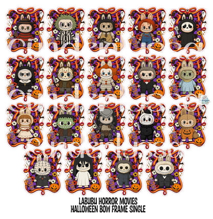 Labubu Halloween Bow Frame Single Cardstock Silicone Mold, Aroma Bead Molds, Premium Cardstock Images