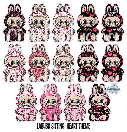 VENT CLIP: Labubu Sitting Chibi Two Cavity Small Vent Clip Size Cardstock Silicone Mold, Aroma Bead Molds, Premium Cardstock Images