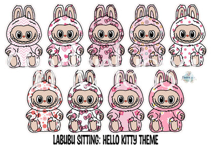 VENT CLIP: Labubu Sitting Chibi Two Cavity Small Vent Clip Size Cardstock Silicone Mold, Aroma Bead Molds, Premium Cardstock Images