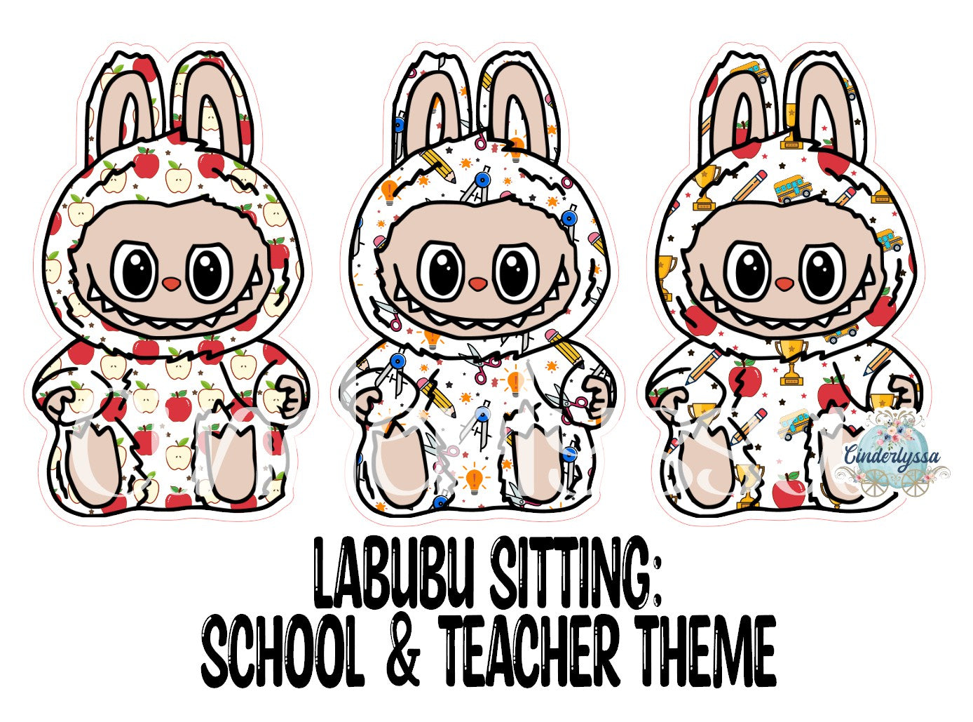 VENT CLIP: Labubu Sitting Chibi Two Cavity Small Vent Clip Size Cardstock Silicone Mold, Aroma Bead Molds, Premium Cardstock Images