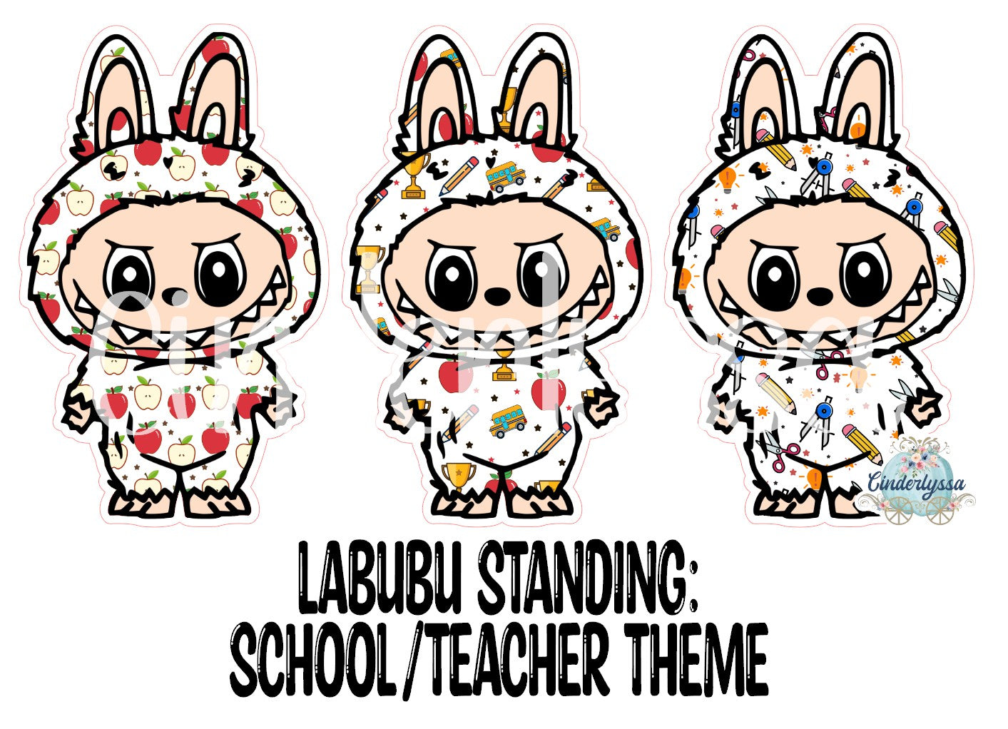 VENT CLIP: Labubu Standing Chibi Two Cavity Small Vent Clip Size Cardstock Silicone Mold, Aroma Bead Molds, Premium Cardstock Images