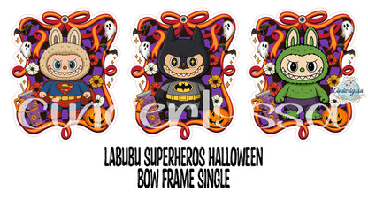 Labubu Halloween Bow Frame Single Cardstock Silicone Mold, Aroma Bead Molds, Premium Cardstock Images
