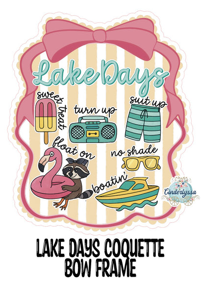 Lake Days Coquette Bow Frame Cardstock Silicone Mold, Aroma Bead Molds, Car Freshies, Premium Cardstock Images