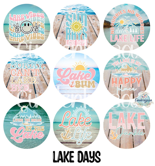 2 inch Round Lake Days Cardstock Only for freshies Cardstock Silicone Mold, Premium Cardstock Images - NO MOLD