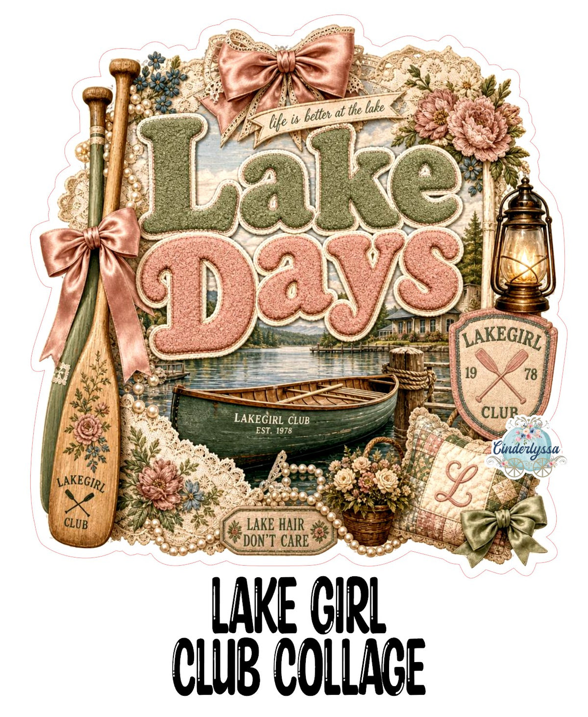 Lake Girl Club Collage Cardstock Silicone Mold, Aroma Bead Molds, Car Freshies, Premium Cardstock Images