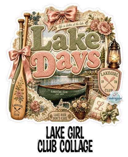 Lake Girl Club Collage Cardstock Silicone Mold, Aroma Bead Molds, Car Freshies, Premium Cardstock Images