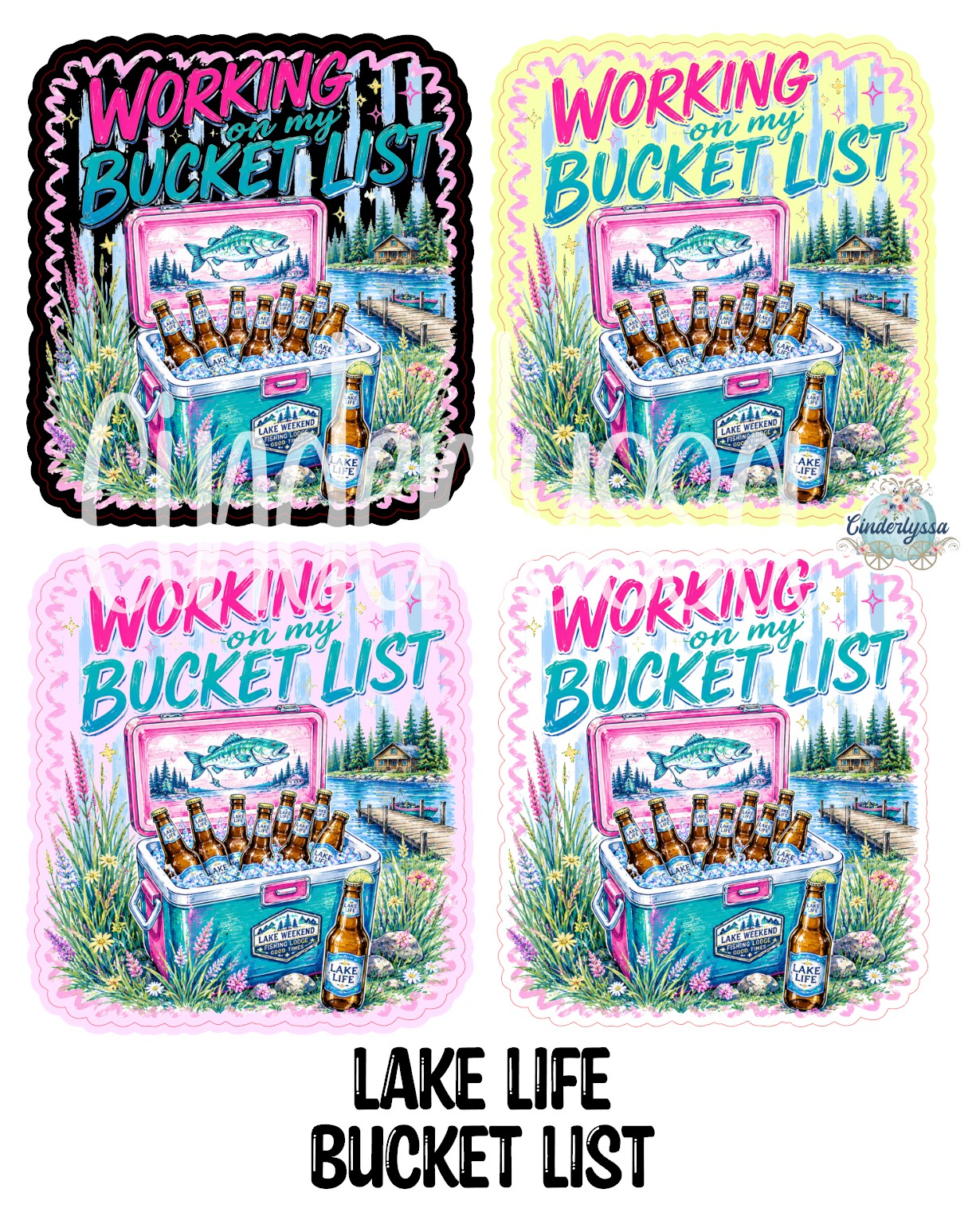 Lake Life Bucket List Cardstock Silicone Mold, Aroma Bead Molds, Premium Cardstock Images